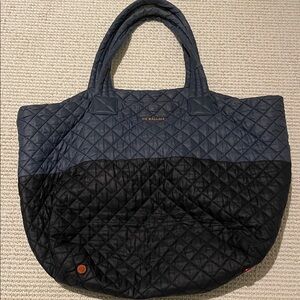 MZ Wallace Quilted Black/Navy Large Tote